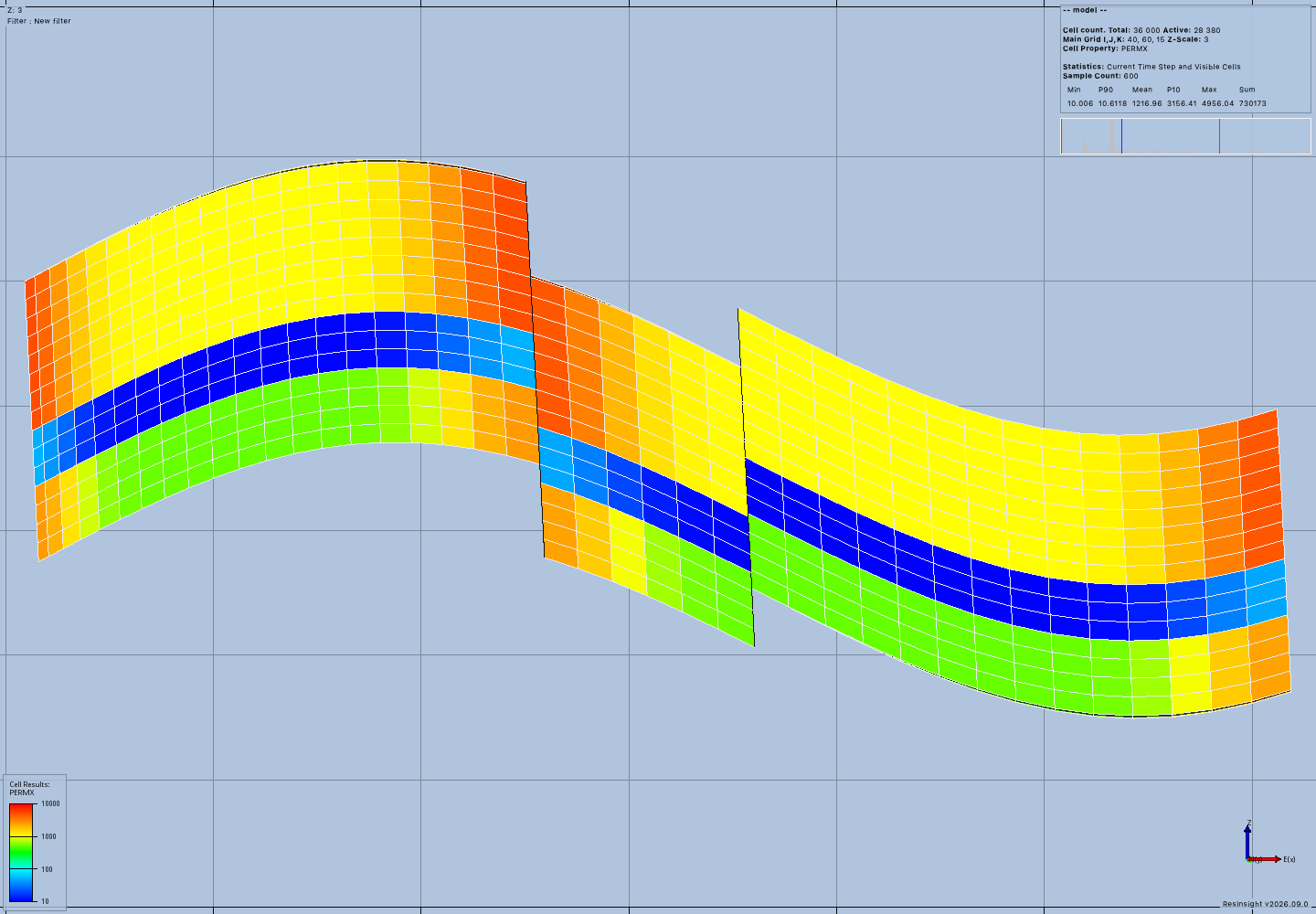 Explicit nonuniform model with inclined pillars